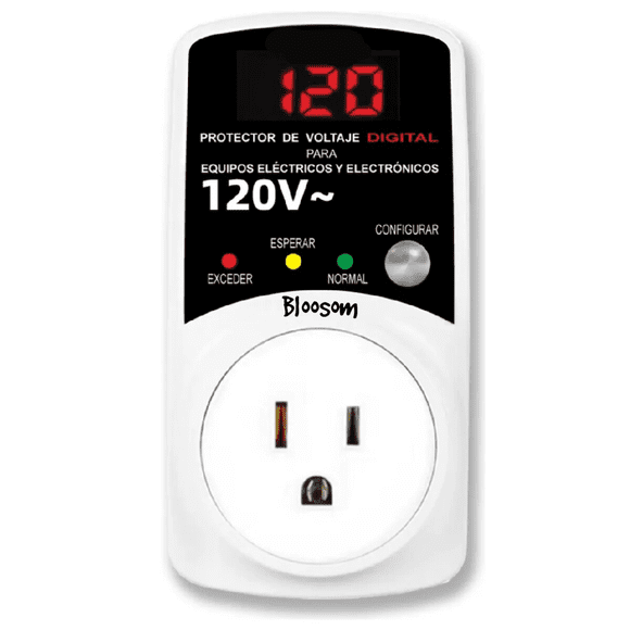 Protector Voltaje Bloosom Ajustable, Refrigerador Aire Acondicionado Blanco