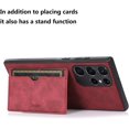 thumbnail image 4 of for Samsung Galaxy S22 Ultra Case, Slim PU Leather Wallet Case Credit Card Slot Holder Lightweight Protective Case with Kickstand for Samsung Galaxy S22 Ultra (Red), 4 of 11