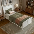 thumbnail image 3 of AFI Valencia Twin XL Low Profile Sleigh Platform Bed with Matching Footboard, White, 3 of 13