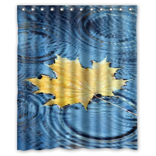 YUSDECOR Raindrop Waterproof Shower Curtain Set with Hooks Bathroom Accessories Size 60x72 inches