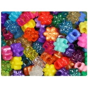 BeadTin Randomly Mixed 13mm Flower Pony Beads (250pcs)