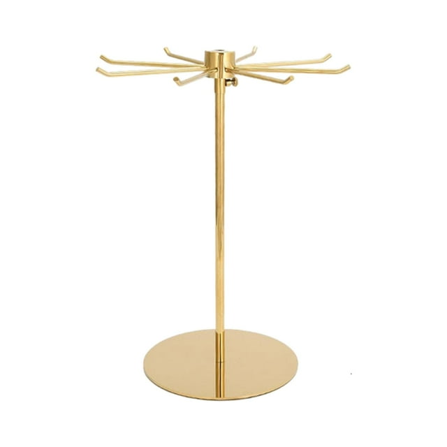 Expositor De Joyas Giratorio Multiusos Para Estanterías, Entradas, Mesas De Café, Color Dorado Oro