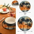thumbnail image 3 of Coolnut Abstract Palm Trees Trivets Pot Holders Set of 2 Potholders for Kitchens Pure Cotton Thread Weave Trivets,Hot Pads for Kitchens,Coasters,Placemats,Spoon Rest for Cooking Home Decor, 3 of 7