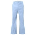 thumbnail image 4 of oqasdz Men's Pants Flared Leg Vintage Trousers Solid Color Wide Leg Disco Dance Performance Snug Trousers, 4 of 5