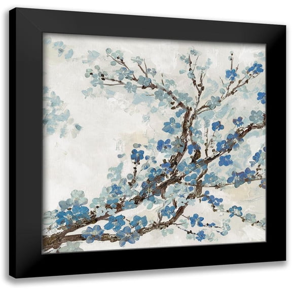 Neven 12x12 Black Modern Framed Museum Art Print Titled - Blue Branch I