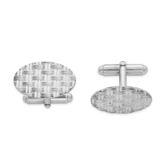 Sterling Silver Cuff Links - 9.0 Grams - Measures 22x15mm Wide