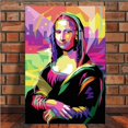 thumbnail image 3 of Cuadro Decorativo Mona Lisa Abstracto Colorido Canvas Listo Para Colgar 50x75cm Jungle Art Impresion Tela Arte, 3 of 7