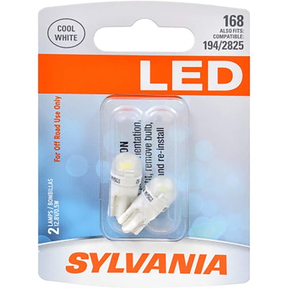 Minibombilla LED SYLVANIA 168 T10 W5W blanca (2 bombillas)