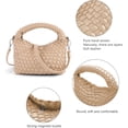 thumbnail image 4 of HMSHA Women Woven Tote Small Crossbody Bag, Weave Quilted Purse Square Shoulder Bag Woven Handbag with Detachable Strap, 4 of 6
