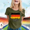 thumbnail image 2 of TSADFHJI Tunique pour Femmes Manches 3/4 T-Shirt de Soutien avec Drapeau Allemand / T-Shirt Col Rond pour Fans de Football m Vert, 2 of 5