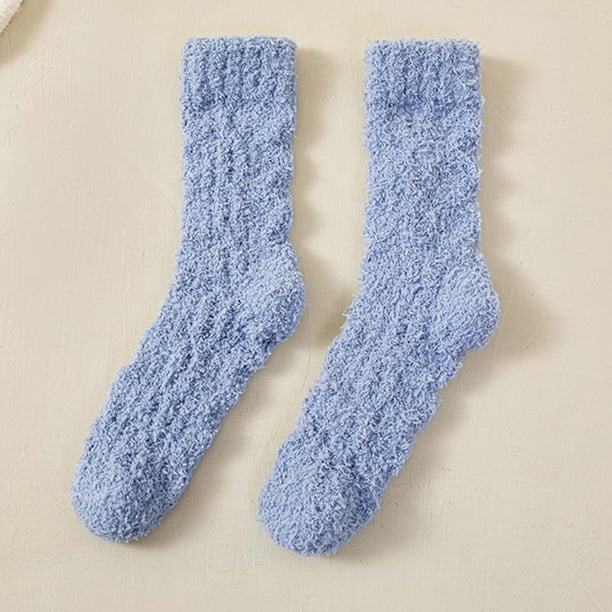 Women's Thick Warm Wool Mid-Tube Socks for Winter - Soft Cotton Casual Floor Sleep Socks