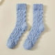 thumbnail image 1 of Women's Thick Warm Wool Mid-Tube Socks for Winter - Soft Cotton Casual Floor Sleep Socks, 1 of 4