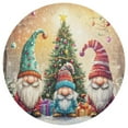 thumbnail image 3 of Ryvnso Cute Gnomes Christmas Round Plate Mats Dining Table Placemat Set of 4 for Holiday Decoration, 3 of 7