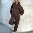 thumbnail image 4 of TrendVibe365 Sweatsuit for Women 2 Piece Outfits for Womens Solid Color Hoodie Long Sleeve Sweatshirts and Jogger Sweatpants Sports Slim Outfits Activewear Tracksuit Jogging Suits Sweatsuits, 4 of 7