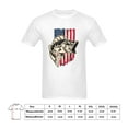 thumbnail image 5 of Men's Casual Round Neck T-shirt American Flag Shirt Loose Short Sleeve Top Pullover, 5 of 5