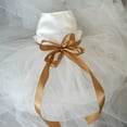 thumbnail image 4 of Pet Dress for Small to Medium Girl Dogs - White Princess Mesh Texture with Silky Edge and Tie Belt for Wedding Party, 4 of 8