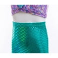 thumbnail image 6 of Little Girls Mermaid Costume w/Sunglasses Bathing Suit Beach Swimwear, Size 3-4T, 6 of 9