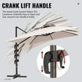 thumbnail image 3 of 9 x 9 ft Patio Umbrella, Outdoor Square Large Cantilever Umbrella Heavy Duty Offset Sun Umbrella，Beige, 3 of 7