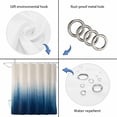 thumbnail image 5 of Blue Ombre Stripe Bathroom Shower Curtains with 12 Hooks Polyester Waterproof Shower Curtain for Stalls Bathtubs Abstract Art Modern Gradient Beige Decorative Bathroom Privacy Curtain 72x72 Inches, 5 of 8