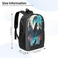 thumbnail image 2 of Disketp Artistic Moon Valley Wolf School Backpack, Lightweight Basic Middle School Bookbags 17 Inch Casual Daypack for Student College, Travel or Outdoor, 2 of 6