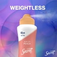 thumbnail image 3 of Secret Dry Spray Female Antiperspirant Deodorant, White Peach and Argan Oil, 4.1 oz, 3 of 9