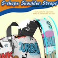 thumbnail image 5 of Basketball and Graffiti White Pattern 17" School Backpacks for Teens,Waterproof Oxford Fabric,S-Shape Padded Straps for School,Travel,Hiking,Camping, 5 of 6