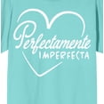 thumbnail image 5 of Perfectly Imperfect Heart Design Women's Teal Short Sleeve Crew Neck Tee-XXL, 5 of 5