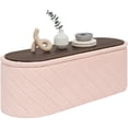 thumbnail image 2 of Storage   Sherpa Folding Storage Oval Bench Foot Rest  Grey, 2 of 6