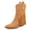 Brown, variant on Women's Western Fringe Cowboy Boots Pointed Toe Chunky Heel Tassel Cowgirl Ankle Booties
