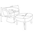 thumbnail image 4 of S-HOME Chair with Footrest and Modern Styling Perfect for Small Spaces, Corner Nooks, and Reading Comfort，Orange, 4 of 6