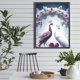 thumbnail image 4 of 5D DIY completo redondo taladro diamante pintura pavo real bajo la luna kit decoración del hogar, 4 of 9