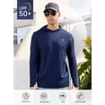 thumbnail image 6 of NORTHYARD Men's Hoodie Sun Protection Shirts with Long Sleeves UPF 50+ UV Swim Rash Guard for Fishing Hiking Beach Hooded Navy M, 6 of 6