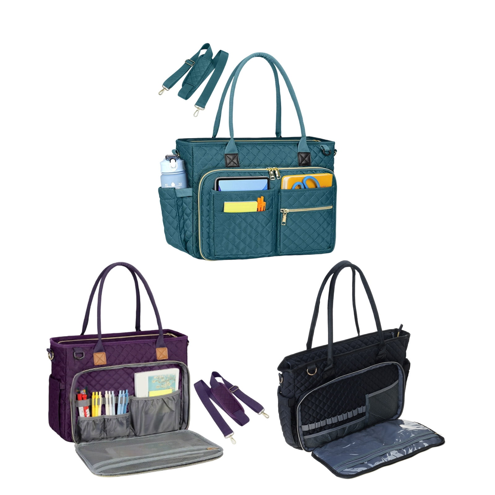 Teacher Toted Bag Work Laptop Bag with Cup Holder,Nurse Bags Professional Briefcases Business Computer Purses Handbag