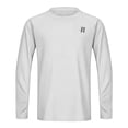 thumbnail image 4 of Men's Sun Protection Shirts Long Sleeve UV Swim Shirt Fishing Hiking Running Rash Guard Quick Dry Lightweight Gray 3XL, 4 of 8