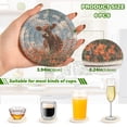 thumbnail image 7 of 6 Pcs Drink Coasters with Holder 3.94in Woven Coasters for Drinks Brown Cow Coaster Set for Protection Table, 7 of 7