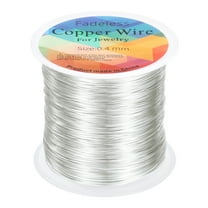 Uxcell Artistic Wire 328ft 26 Gauge Copper Craft Wrapping Wire, Bright Silver