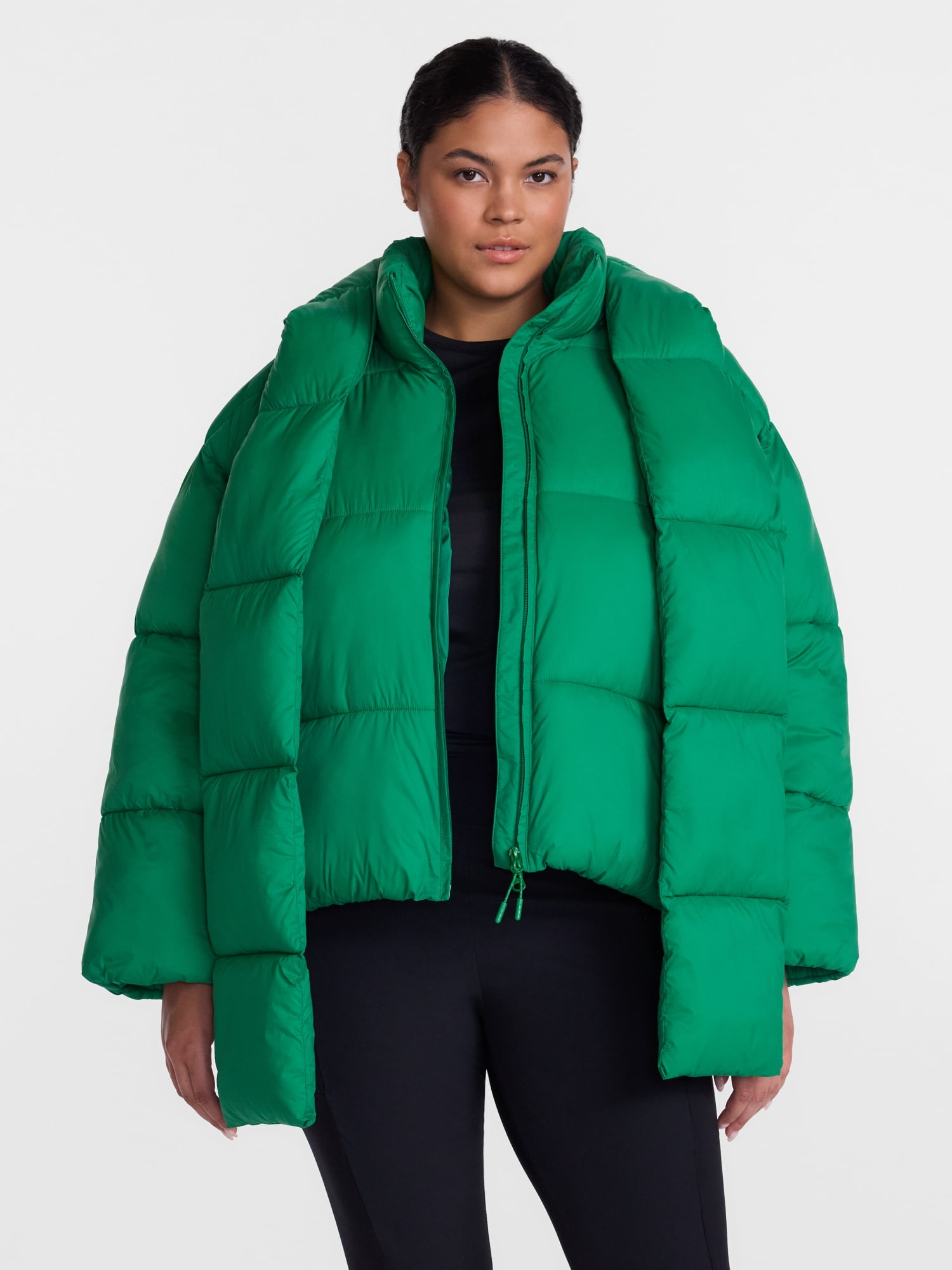 Avia Women's and Women's Plus Water and Wind Resistant Puffer Jacket, Sizes XS-3X