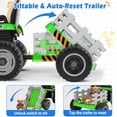 thumbnail image 2 of East doll 24 Volt Ride on Toys Car for Kids, Ride-on Tractor with Trailer, Electric Car for Kids, Power EVA Four Wheeler with Remote Control, 4.3Mph, Music Player, LED Light, Green, 2 of 7