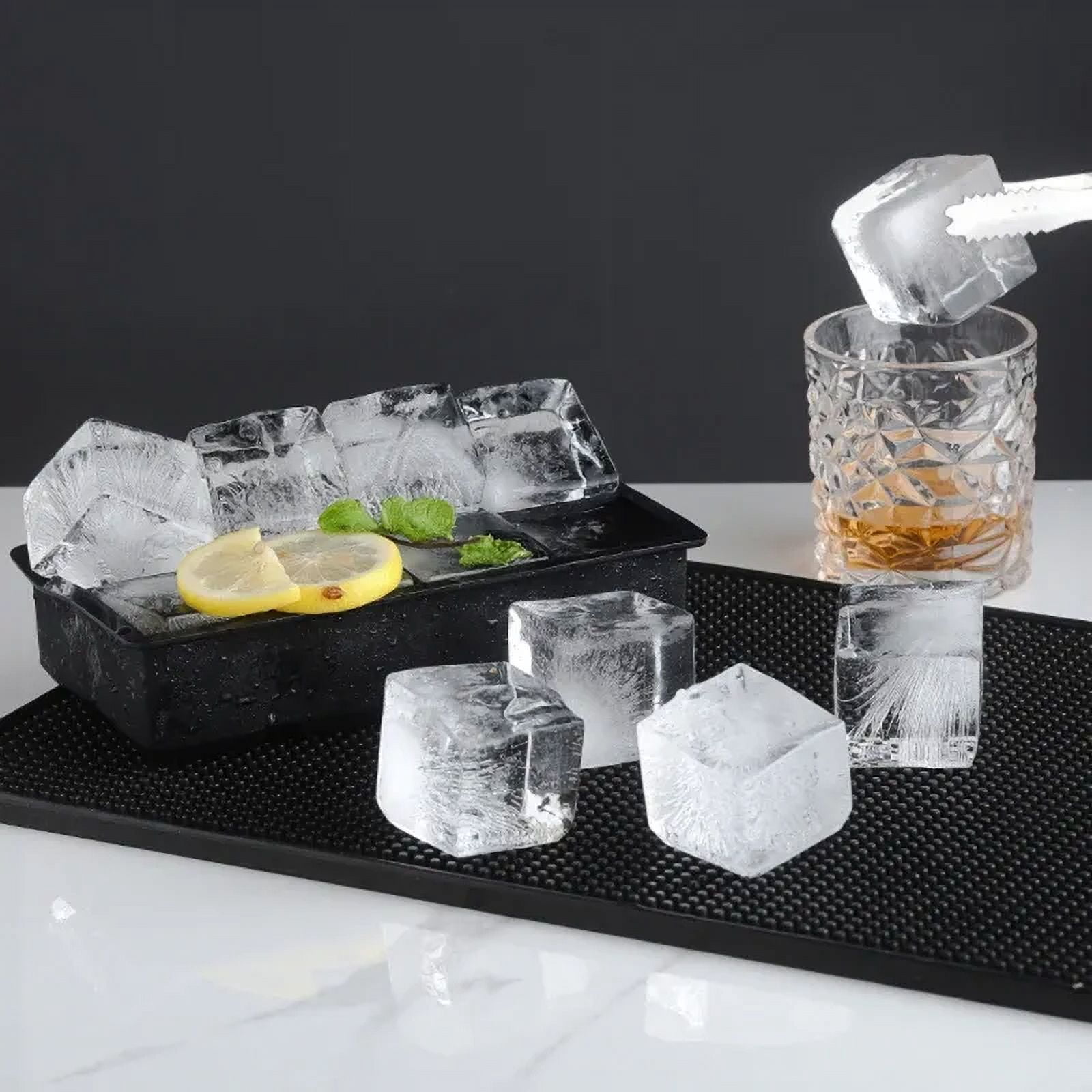 4/6/8/15Grids Silicone Ice Cube Molds Spherical Ice Molds Reusable Whiskey Ice Cube Molds Cocktail Freezer DIY Homemade Barware
