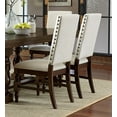 thumbnail image 2 of Dining Chairs Set of 4, Modern Kitchen Upholstered Seat Wooden Traditional Dining Dark Oak Finish, 2 of 5
