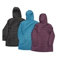 thumbnail image 2 of Free Country Women's FreeCycle Hooded Quilted Puffer Zip Up Parka Jacket (Teal Shaker, XL), 2 of 3