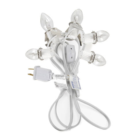 9-Feet 2-Pack White Darice Accessory Cord with 5 Lights 