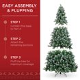 thumbnail image 5 of Best Choice Products 7.5ft Pre-Lit Pre-Decorated Holiday Christmas Pine Tree w/ Flocked Tips, 550 Lights, Base - Green, 5 of 8