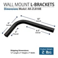 thumbnail image 2 of Akia Screens 10 pulgadas Universal Projector Screen L-Bracke, 2 of 2