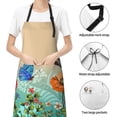 thumbnail image 6 of Picia Colorful Plants And Insects Waterproof Apron for Unisex Adult - Adjustable Bib Apron with Pockets, Ideal for Cooking, Gardening, Painting, and Household Chores, 6 of 9