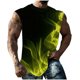thumbnail image 1 of Hombres Moda Casual Impresión Suéter Cuello Redondo Deportes sin Mangas Tanque, 1 of 5
