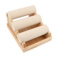 thumbnail image 1 of Jumpingount Soporte de con soporte de estante de tres niveles para joyería de brazaletes Ropa, zapatos y accesorios Miscelánea beige, 1 of 1