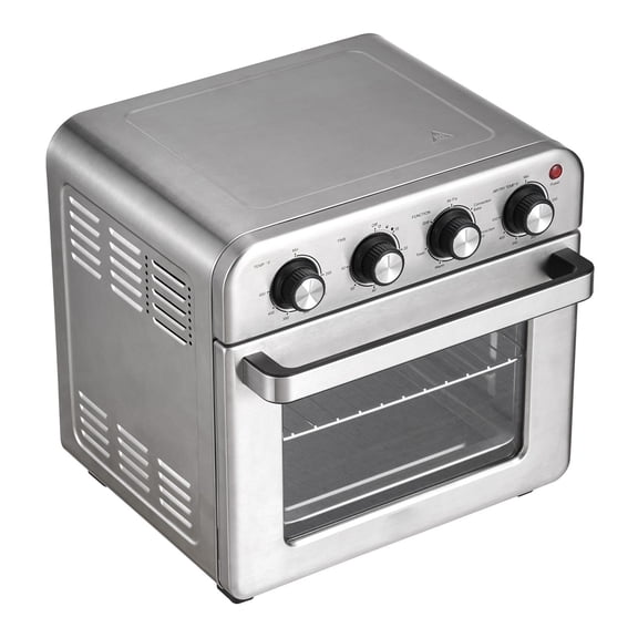 7-in-1 Air Fryer Toaster Oven Combo, 18 Quart Convection Countertop Oven with Grill, 1700W Stainless Steel, Includes Pizza Pan & Gloves, Perfect for Home or Commercial Kitchen Use