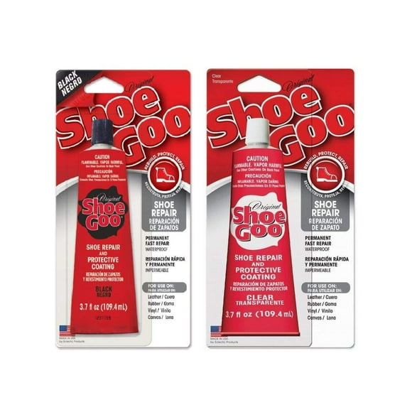 Shoegoo Combo Adhesive 2 Pack (1 Clear 1 Black) Clear/Black