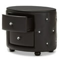 thumbnail image 6 of Baxton Studio Davina 2 Drawer Faux Leather Tufted Nightstand in Black, 6 of 6